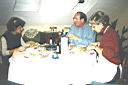 Dinner with our friends in Paris; Jean-Louis and Maurice.